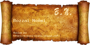 Bozzai Noémi névjegykártya